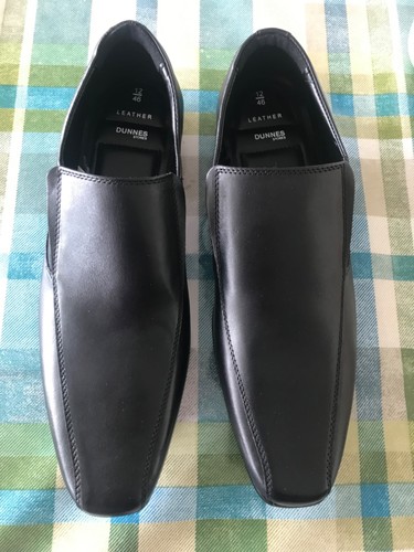 Dunnes black leather slip - slip, on