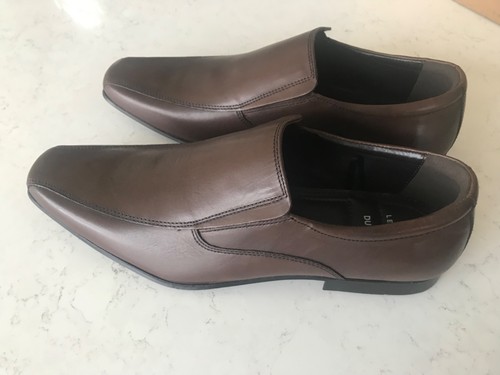 Dunnes brown leather slip - brown,